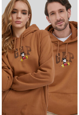 Gap Суичър x Disney в кафяво с принт - Pepit.bg