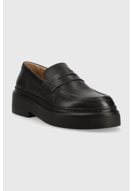 Garment Project Кожени мокасини June Loafer в черно с платформа GPW2403 - Pepit.bg