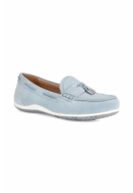 Geox Велурени мокасини D VEGA MOC A в синьо с равна подметка D35DNA 022BC C4017 - Pepit.bg