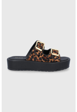 Guess Чехли Ramod дамски в бежово с платформа - Pepit.bg