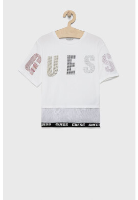 Guess Детска тениска в бяло - Pepit.bg