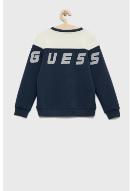 Guess Детски суичър в тъмносиньо с десен - Pepit.bg