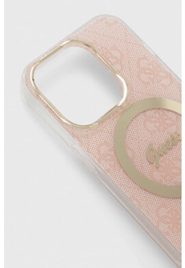 Guess Кейс за телефон iPhone 14 Pro 6.1" в розово - Pepit.bg