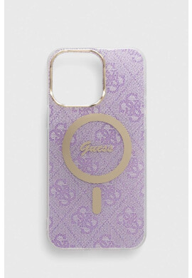 Guess Кейс за телефон iPhone 14 Pro Max 6.7" в лилаво - Pepit.bg