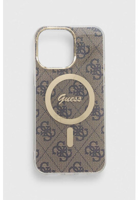 Guess Кейс за телефон iPhone 14 Pro Max 6.7" в бежово - Pepit.bg
