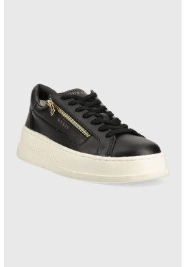 Guess Кожени маратонки FM7CAZ LEA12 в черно AVELLINO ZIP - Pepit.bg