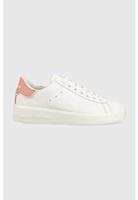 Guess Кожени маратонки Rockie в бяло - Pepit.bg