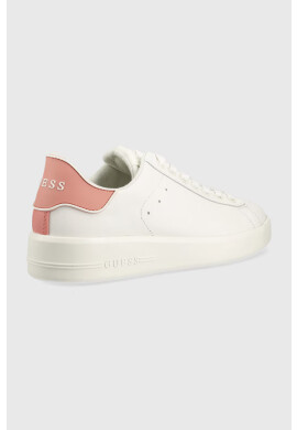 Guess Кожени маратонки Rockie в бяло - Pepit.bg