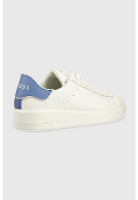 Guess Кожени маратонки Rockie в бяло - Pepit.bg