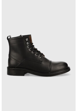 Guess Кожени обувки Arco Lace Up в черно - Pepit.bg