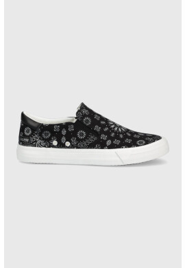 Guess Ниски кецове Ederle в черно - Pepit.bg