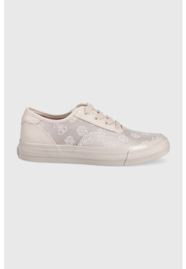 Guess Ниски кецове Perezz дамски в бежово - Pepit.bg
