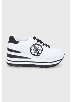 Guess Обувки в бяло със скосена платформа - Pepit.bg