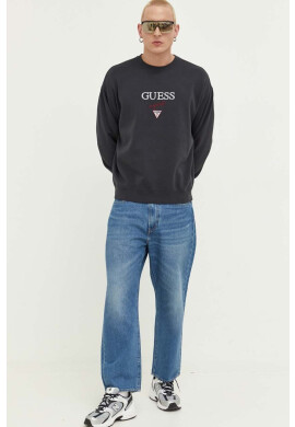 Guess Originals Суичър Go Baker в черно с апликация - Pepit.bg