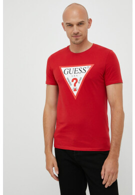 Guess Памучна тениска в бяло - Pepit.bg