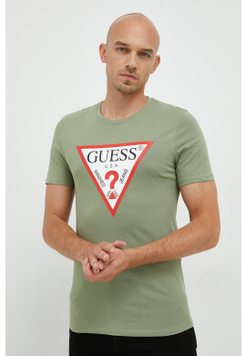 Guess Памучна тениска в синьо - Pepit.bg
