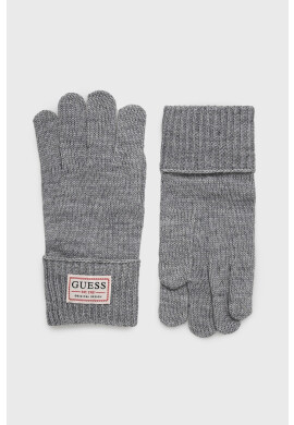 Guess Ръкавици с вълна в сиво - Pepit.bg