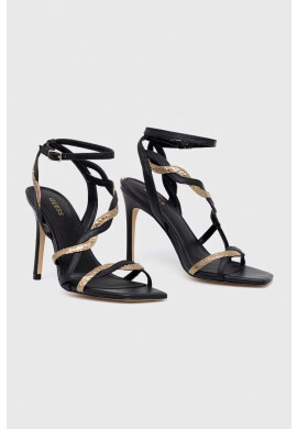 Guess Сандали Syivia в черно FL5SYV LEA03 BLACK - Pepit.bg