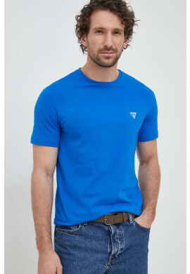 Guess Тениска в синьо с изчистен дизайн - Pepit.bg