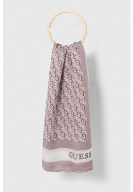 Guess Тънък шал в розово с десен - Pepit.bg