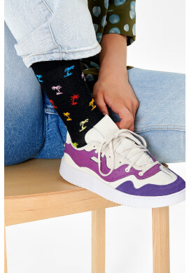 Happy Socks Чорапи дамски в черно - Pepit.bg