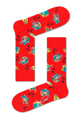 Happy Socks Чорапи мъжки в червено - Pepit.bg