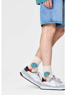 Happy Socks Чорапи Beige My Biggest Fan в бежово - Pepit.bg