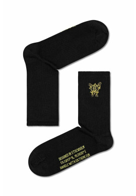 Happy Socks Чорапи Black Greetings в черно - Pepit.bg
