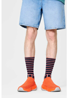 Happy Socks Чорапи Blocked Stripe в тъмносиньо - Pepit.bg
