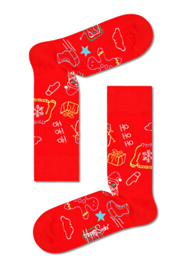 Happy Socks Чорапи мъжки в червено - Pepit.bg