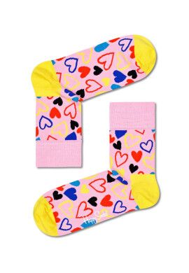 Happy Socks Чорапи I Heart U Half Crew Sock дамски в розово - Pepit.bg