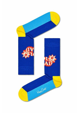 Happy Socks Чорапи Navy Number One Dad в тъмносиньо - Pepit.bg