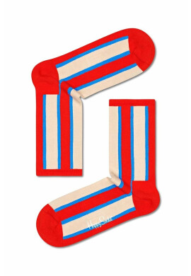 Happy Socks Чорапи Red Vertical Stripe в червено - Pepit.bg