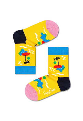 Happy Socks Детски чорапи Island In The Sun в жълто - Pepit.bg