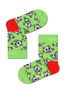 Happy Socks Детски чорапи Kids Cat в зелено - Pepit.bg