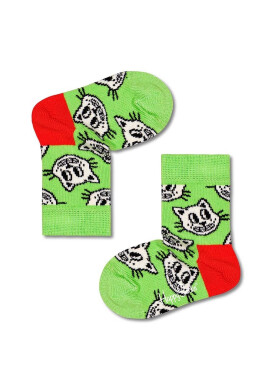 Happy Socks Детски чорапи Kids Cat в зелено - Pepit.bg