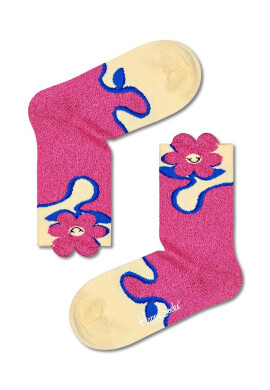 Happy Socks Детски чорапи Kids Smiley Cuff в розово - Pepit.bg