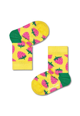Happy Socks Детски чорапи Kids Strawberry в жълто - Pepit.bg