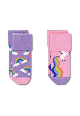 Happy Socks Детски чорапи Rainbow & Unicor (2 чифта) - Pepit.bg
