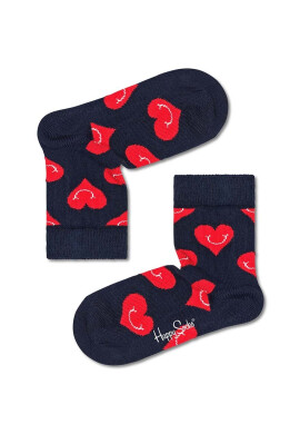 Happy Socks Детски чорапи Smiley Heart в черно - Pepit.bg