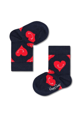 Happy Socks Детски чорапи Smiley Heart в черно - Pepit.bg