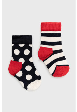 Happy Socks Детски чорапи Stripe (2 чифта) (2-Pack) в тъмносиньо - Pepit.bg