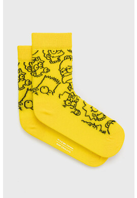 Happy Socks Детски чорапи The Simpsons Family Kids в жълто - Pepit.bg