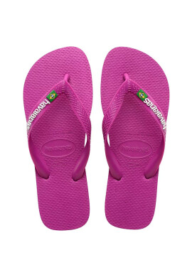 Havaianas Детски джапанки BRASIL LOGO в розово - Pepit.bg