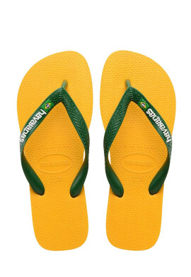 Havaianas Детски джапанки BRASIL LOGO в жълто - Pepit.bg