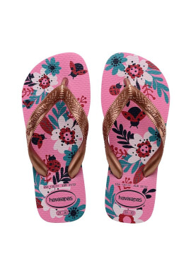 Havaianas Детски джапанки FLORES в розово - Pepit.bg