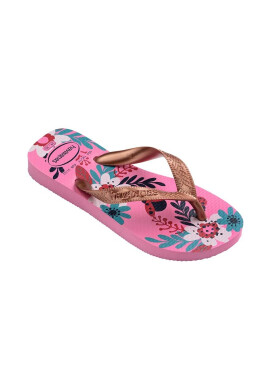 Havaianas Детски джапанки FLORES в розово - Pepit.bg