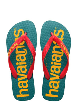 Havaianas Детски джапанки LOGOMANIA в тюркоазено - Pepit.bg