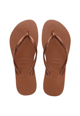 Havaianas Джапанки Slim в златисто с равна подметка - Pepit.bg