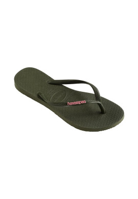 Havaianas Джапанки Slim Logo в червено с равна подметка - Pepit.bg